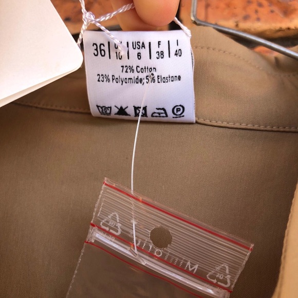 Wolford Beige Button Up Short Sleeve Safari Thong Bodysuit AU 10 NEW W TAGS - Picture 7 of 11